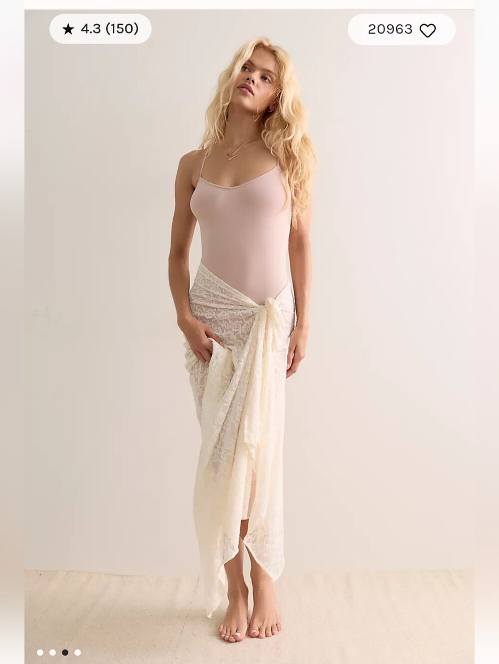 Intimately Free People Tea Length Seamless Bodycon Slip Dress
